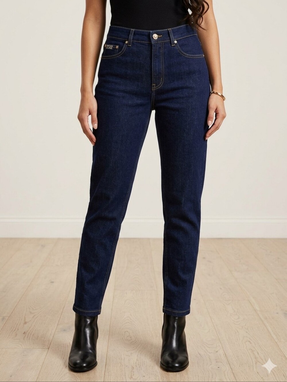 NWOT Versace Deep Indigo Blue Tapered Womens Size 29
